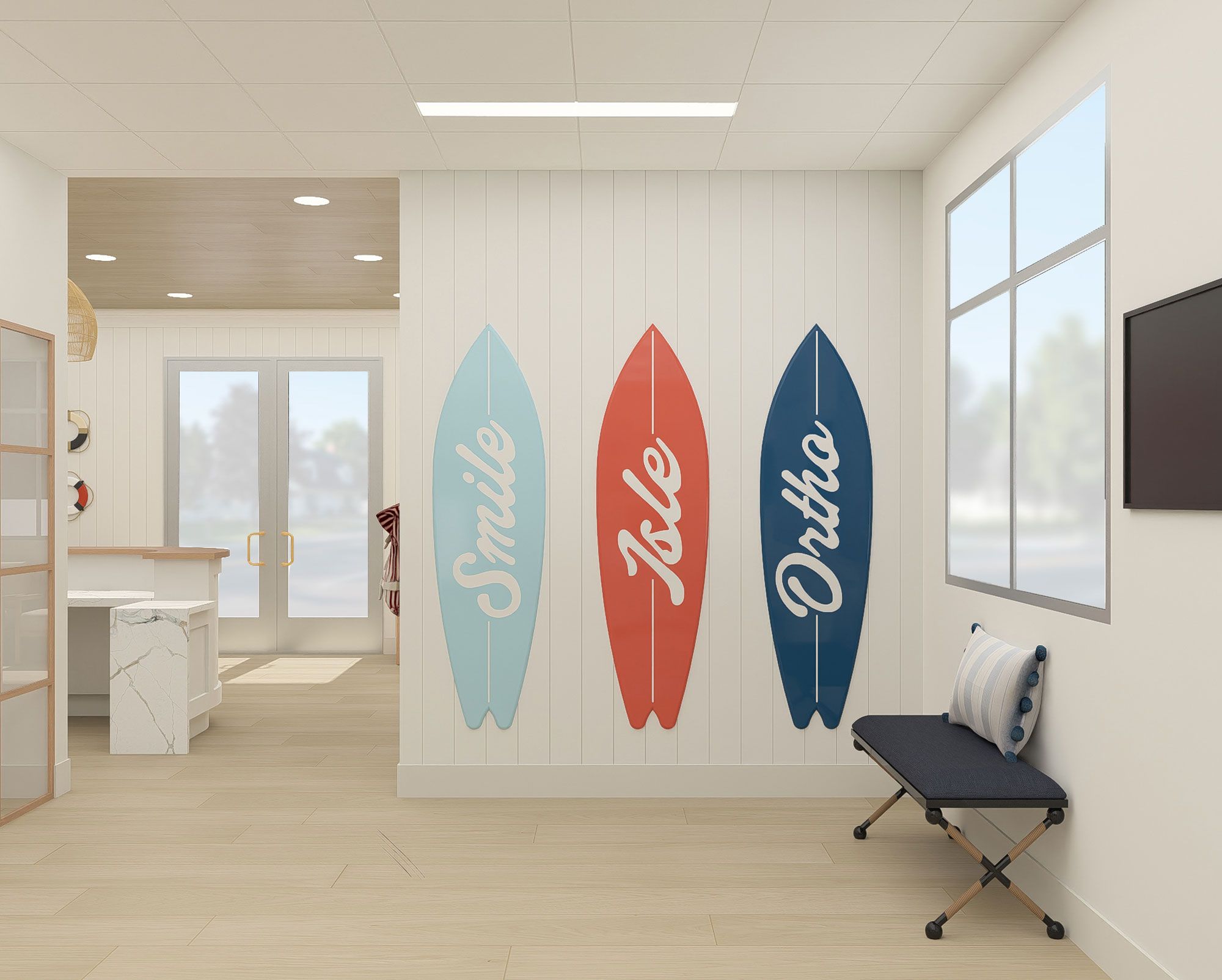 smile isle orthodontics in odessa FL waiting room office rendering